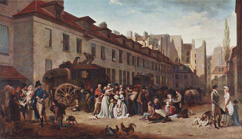 Louis-Leopold Boilly The Arrival of the Diligence France oil painting art
